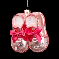 Украшение ErichKrause Decor Пинетки розовые 11см, стекло