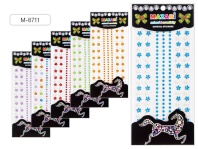 Стразы клеевые "Цветы+круг" акриловые, 133шт