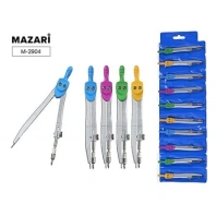 Циркуль металлический, 4 цвета в ассортименте, ПВХ- упаковка с подвесом|ДА|M-2904