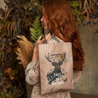 Папка текстильная на молнии, вертикальная ErichKrause с ручкой Natural Life, A4