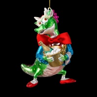 Украшение ErichKrause Decor Дракон с шампанским 14см, стекло