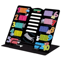 Подставка для книг BRAUBERG KIDS mini, "Cats" с таблицей умножения, регулируемый угол наклона, металлическая, 238966