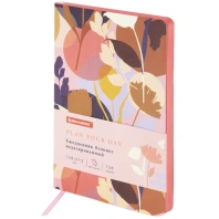 Ежедневник недатированный А5 (138х213 мм), BRAUBERG VISTA, под кожу, гибкий, 136 л., "Blossom", 112014 Ежедневник недатированный А5 (138х213 мм), BRAUBERG VISTA, под кожу, гибкий, 136 л., "Blossom", 112014