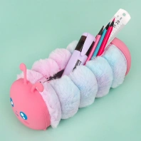 Пенал-тубус силикон с мехом  "Гусеница"|Оф|051813|SR-15100