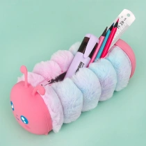 Пенал-тубус силикон с мехом  "Гусеница"|Оф|051813|SR-15100