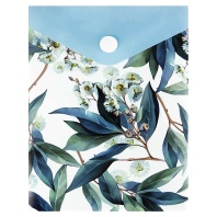 Конверт на кнопке  с рисунком А6 (158*114мм) "Эвкалипт"