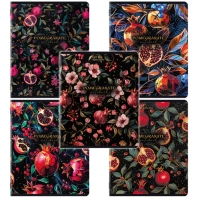 Тетради ДЭК А5 48 л. КОМПЛЕКТ 5 шт. BRAUBERG, скоба, клетка, глянцевый лак, "ГРАНАТЫ", 404927