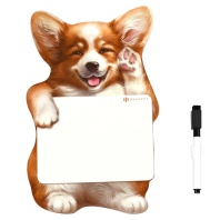 Доска магнитно-маркерная 19*28 см "Веселый корги" в наборе 1 маркер