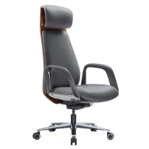 Кресло HAWASAN PREMIUM EX-820, синхромеханизм, слайдер, экокожа, графит/коричневое, 533238