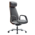 Кресло HAWASAN PREMIUM EX-820, синхромеханизм, слайдер, экокожа, графит/коричневое, 533238