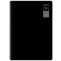 Тетради ДЭК А4 96 л. КОМПЛЕКТ 2 шт., BRAUBERG, гребень, клетка, 80 г/м2, SoftTouch, "Black Classic", 405584