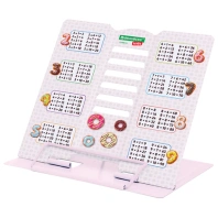 Подставка для книг и учебников BRAUBERG KIDS mini "Food" с таблицей умножения, регулируемый угол наклона, металлическая, 238974