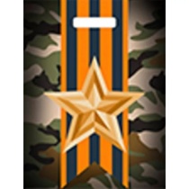 Пакет 40*31см (60мк) с вырубной ручкой "Отвага" Глянец ПВД