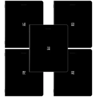 Тетради ДЭК А5 48 л. КОМПЛЕКТ 5 шт. BRAUBERG, скоба, клетка, SoftTouch, "GLOOM", 404964