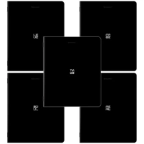 Тетради ДЭК А5 48 л. КОМПЛЕКТ 5 шт. BRAUBERG, скоба, клетка, SoftTouch, "GLOOM", 404964