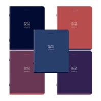 Тетради ДЭК А5 48 л. КОМПЛЕКТ 5 шт. BRAUBERG скоба, клетка, SoftTouch, "NoteBookMono", 404911