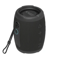 Колонка портативная KAIGO BT10T, 10 Вт, Bluetooth, USB, Micro SD, AUX, RGB, TWS, IPX7, черная, 514224