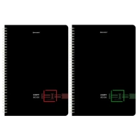 Тетради КОМПЛЕКТ 2 шт., А4, 96 л., BRAUBERG гребень, клетка, глянцевый лак, "Dark", 404390