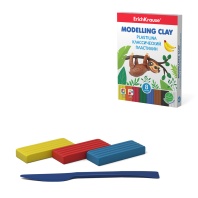 Пластилин классический ErichKrause 8 цветов со стеком, 144 г (в коробке 8 шт)