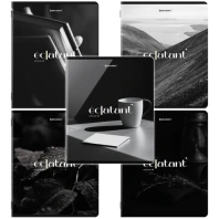 Тетради ДЭК А5 48 л. КОМПЛЕКТ 5 шт. BRAUBERG, скоба, клетка, глянцевый лак, "ELEGANT", 404918