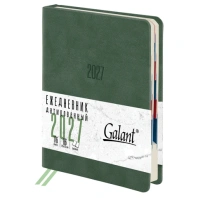 Ежедневник датированный 2027 B6 125х173мм GALANT Vivid, под кожу, зеленый, 117860 Ежедневник датированный 2027 B6 125х173мм GALANT Vivid, под кожу, зеленый, 117860