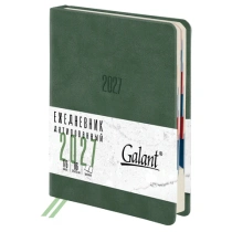 Ежедневник датированный 2027 B6 125х173мм GALANT Vivid, под кожу, зеленый, 117860