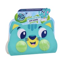 Бомбочки для ванн "ELLYFUN Зверюшки" Котенок 2шт, зеленый 90гр