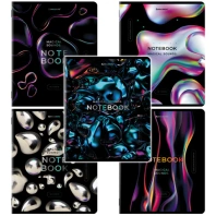 Тетради ДЭК А5 48 л. КОМПЛЕКТ 5 шт. BRAUBERG, скоба, клетка, глянцевый лак, "MAGICAL", 404944