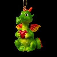 Украшение ErichKrause Decor Дракон с сердцем 7см Украшение ErichKrause Decor Дракон с сердцем 7см