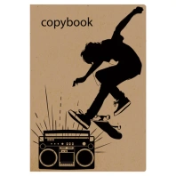 Тетрадь 40 л. в клетку обложка КРАФТ, бежевая бумага 70 г/м2, сшивка, А5 (147х210 мм), СКЕЙТЕР, BRAUBERG, 403757 Тетрадь 40 л. в клетку обложка КРАФТ, бежевая бумага 70 г/м2, сшивка, А5 (147х210 мм), СКЕЙТЕР, BRAUBERG, 403757