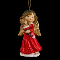 Украшение ErichKrause Decor Ангел с медвежонком 9см Украшение ErichKrause Decor Ангел с медвежонком 9см