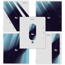 Тетради ДЭК А5 48 л. КОМПЛЕКТ 5 шт. BRAUBERG скоба, клетка, матовая ламинация, ENDLESS, 404952