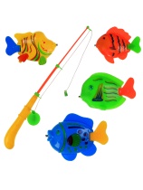 Рыбалка "Веселый рыбак" 4 рыбки, удочка