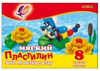 Пластилин восковой 08цв 120г "Кроха" мягкий стек карт упак ЛУЧ 25С 1551-08|ДЖ|25С 1551-08